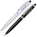 Brass Twist Action Ballpoint Pen w/ Touch Screen Stylus